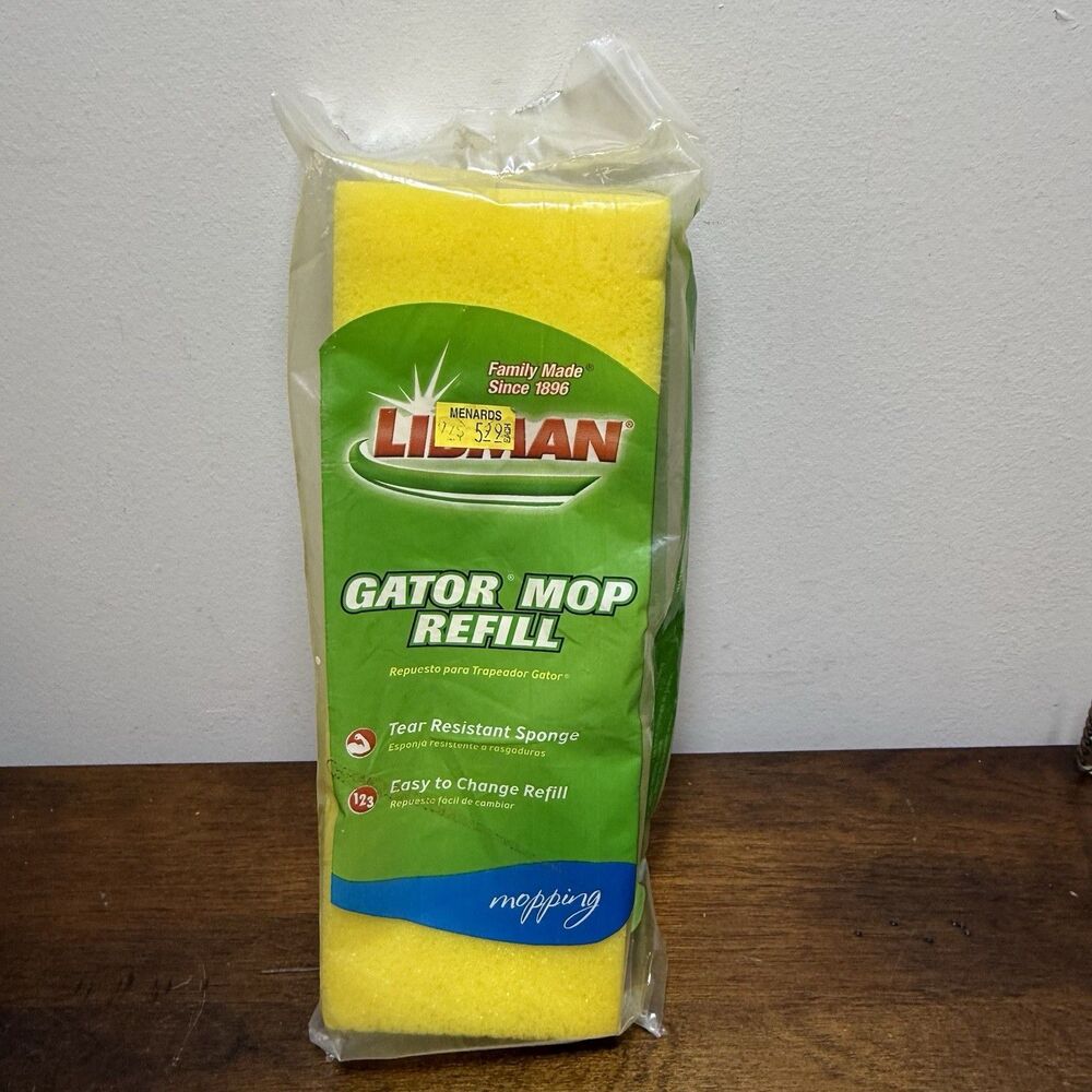 Libman Gator Mop Refill - High Power 00959 Tear Resistant Sponge NIP made USA
